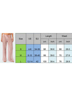 VacationGrabs Women's Summer Sheer Beach Long Pants Casual Drawstring Waist Wide Leg Lace Floral See Through Pants Beachwear