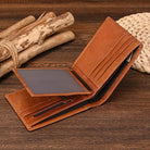 Fashion Men's Business Wallet Thin Purse With Coins Pocket Black Brown - VacationGrabs
