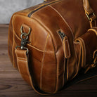 Retro Leather Travel Bag Men's Large-Capacity First Layer Cowhide Leather - VacationGrabs