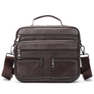 Soft Cowhide Leather Messenger Crossbody Bag for Men - VacationGrabs