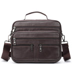 Soft Cowhide Leather Messenger Crossbody Bag for Men - VacationGrabs