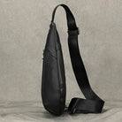Soft Cow Leather Men's Chest Bag Anti-Theft Small Crossbody Sling - VacationGrabs