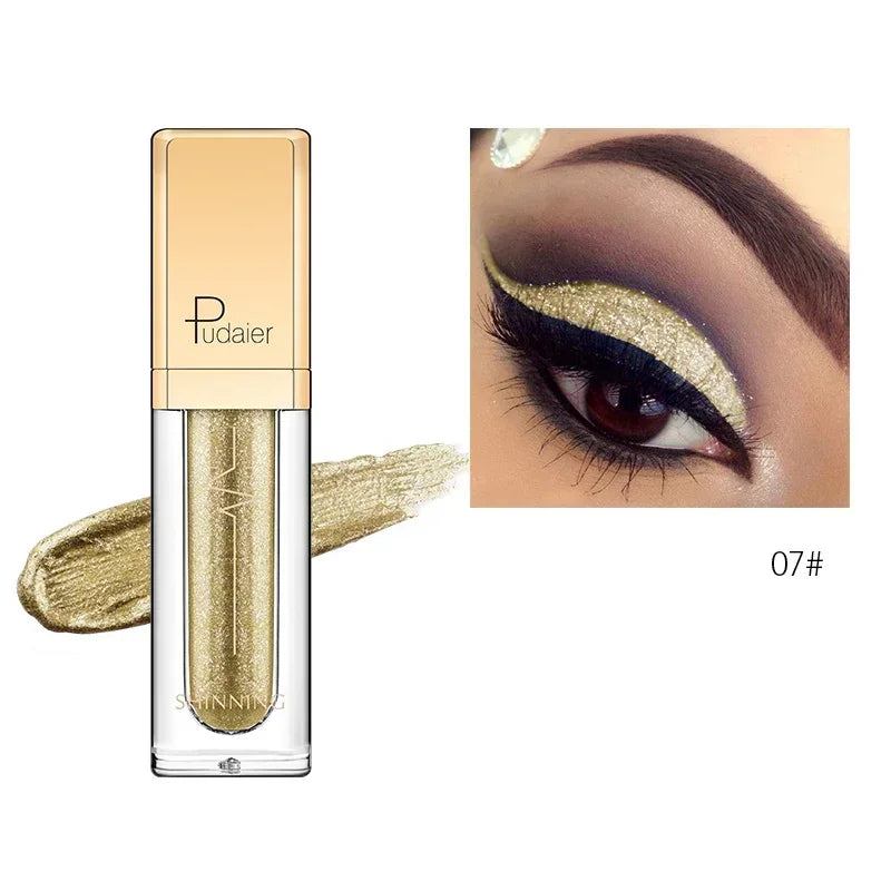 Waterproof Liquid Glitter Eyeshadow, Metallic Gel Cream