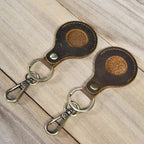 3-Piece Crazy Horse Leather Key Ring Soft Cowhide Keychains - VacationGrabs