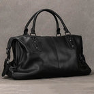 Soft Cowskin Leather Duffle Bag for Men & Women Weekend Travel - VacationGrabs