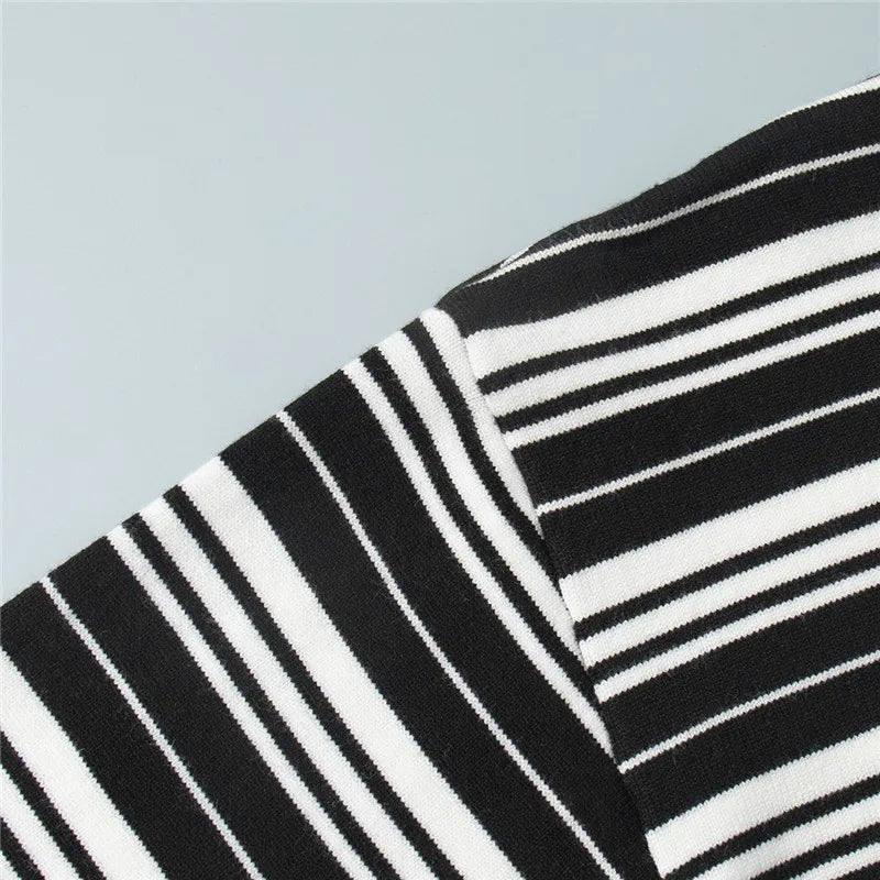 VacationGrabs Striped Sweater Women Long Sleeve Button Front Pullover Casual Crew Neck Tops Pullover Sweatshirt Fall Winter Outwear