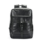 Retro Genuine Leather Double-Shoulder Backpack - European Retro Style