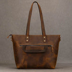 Custom Leather Handbag – Women's Business Totes Travel Bag - VacationGrabs