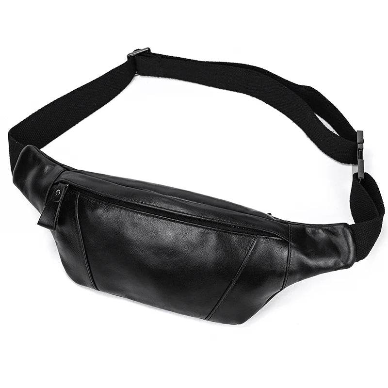 Leather Sling Bag for Outdoor Travel Men’s Chest Pack - VacationGrabs