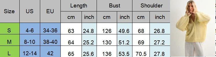VacationGrabs Women's Solid Color Knit Cardigan Autumn V-Neck Fuzzy Long Sleeve Button Front Closure Sweaters Winter Casual Knitwear