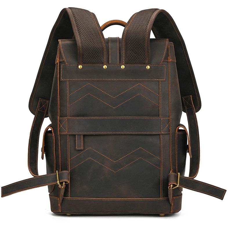 Leather Backpack for Camera DSLR Travel Bag for Men and Women - VacationGrabs
