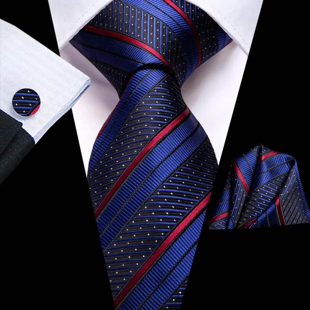 Purple Paisley Silk Tie Set for Men - VacationGrabs