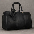 Crazy Horse Leather Men’s Travel Duffle Bag Retro Cowhide - VacationGrabs