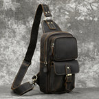 Men's Vintage Genuine Leather Crossbody Sling Bag