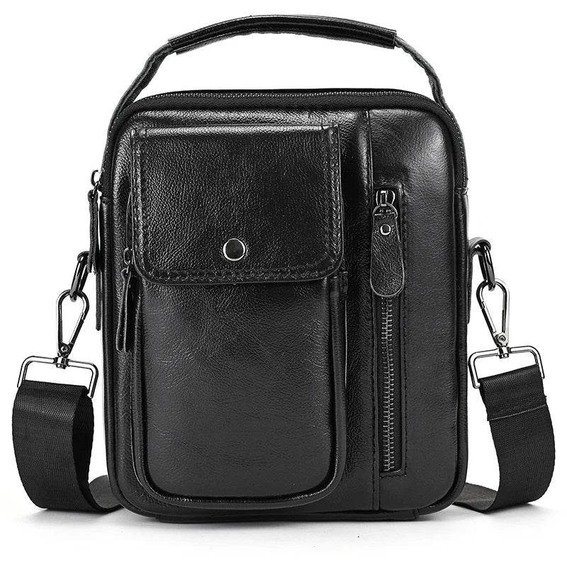 Genuine Leather Men's Shoulder Bag - VacationGrabs