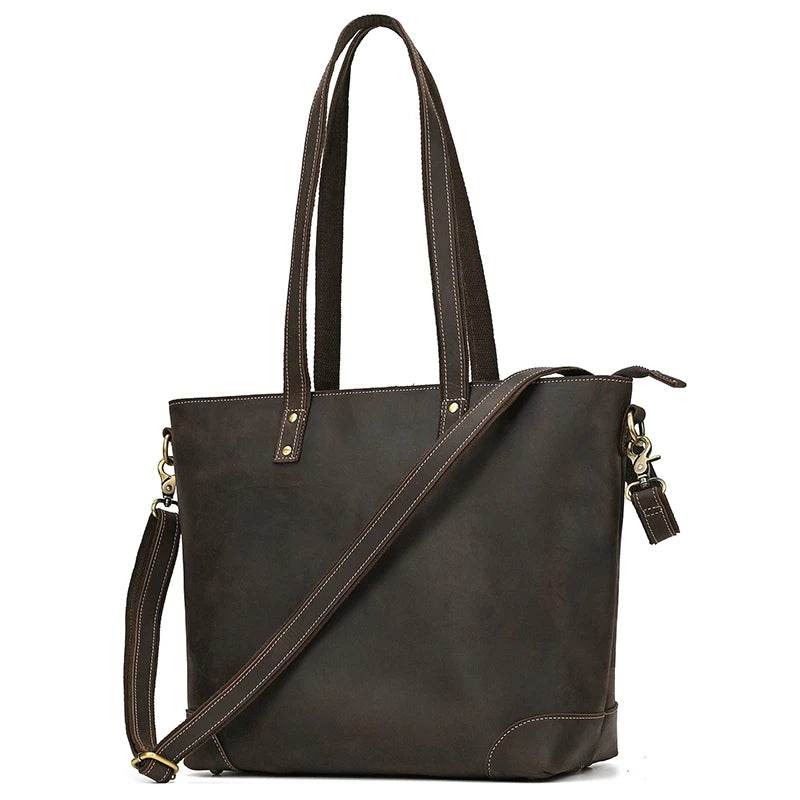 Designer Leather Handbag Women Fashion Work Totes Cowhide - VacationGrabs