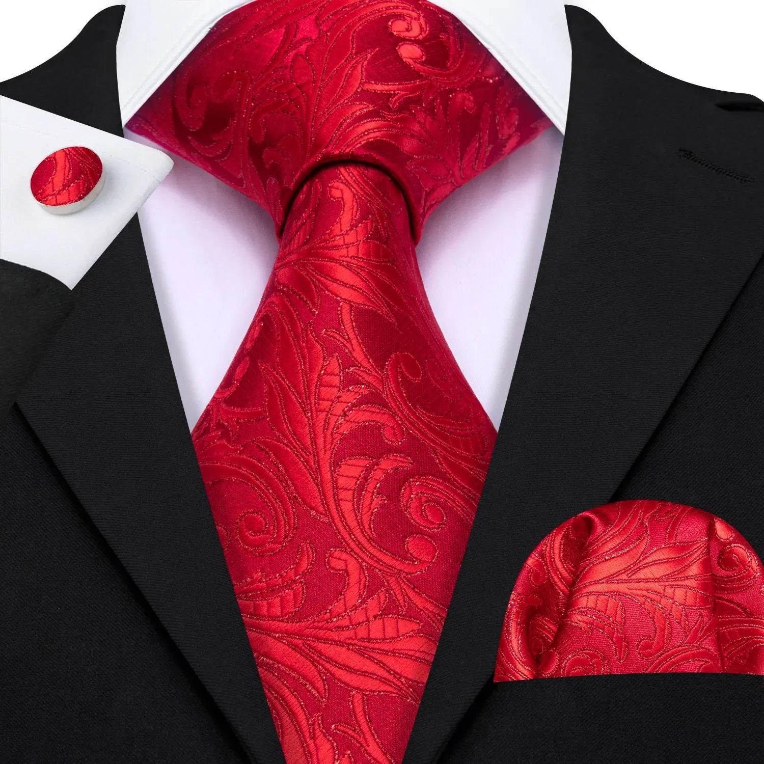 Red Silk Tie Set for Men: Burgundy, Maroon, & More - VacationGrabs