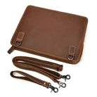 Leather Clutch Bag iPad Tablet Cover Bag with Shoulder Strap - VacationGrabs