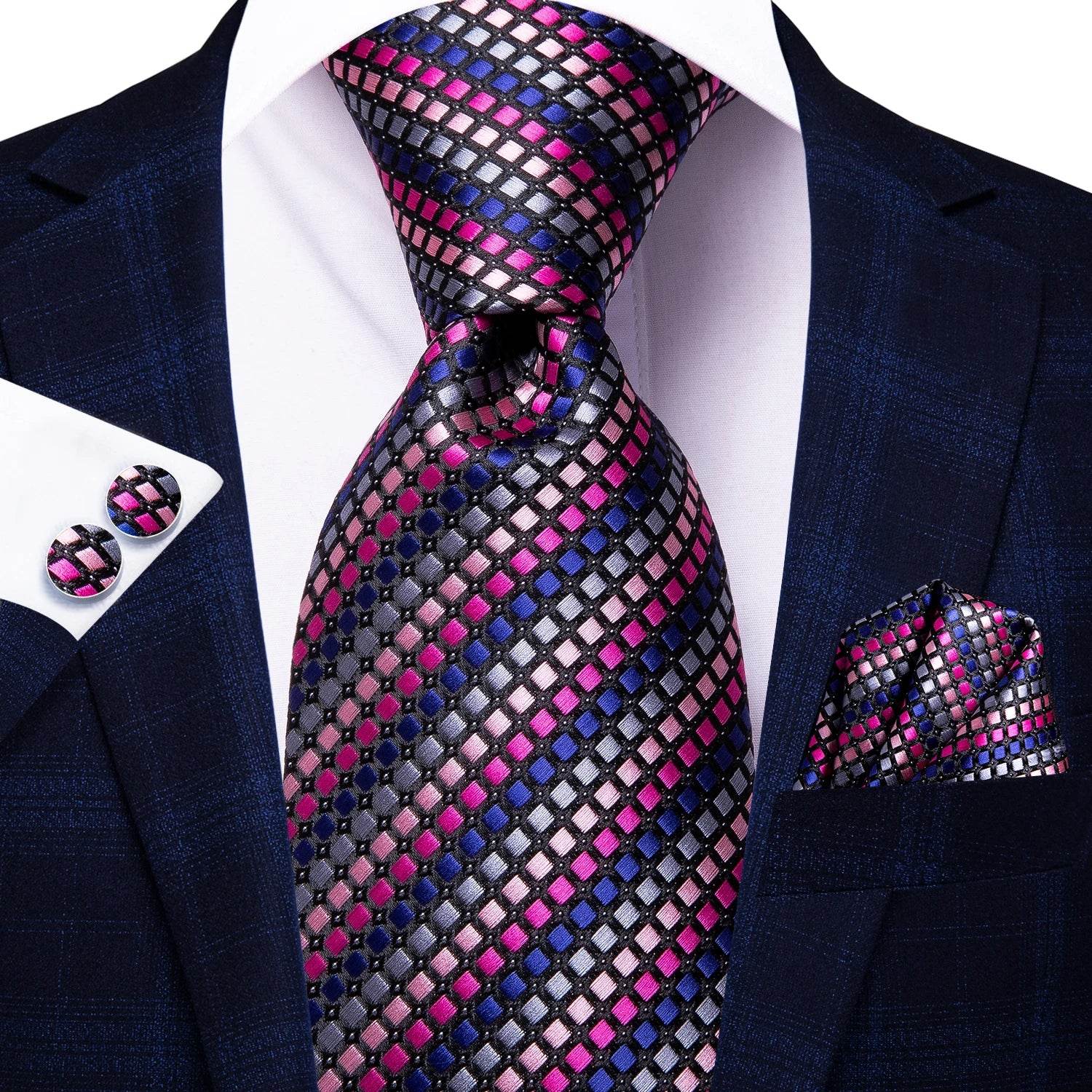 Multicolor Paisley 100% Silk Tie Sets for Men - VacationGrabs