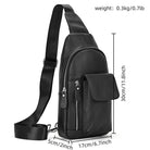 Casual Men’s Leather Chest Bag Sling Crossbody Shoulder Bag - VacationGrabs