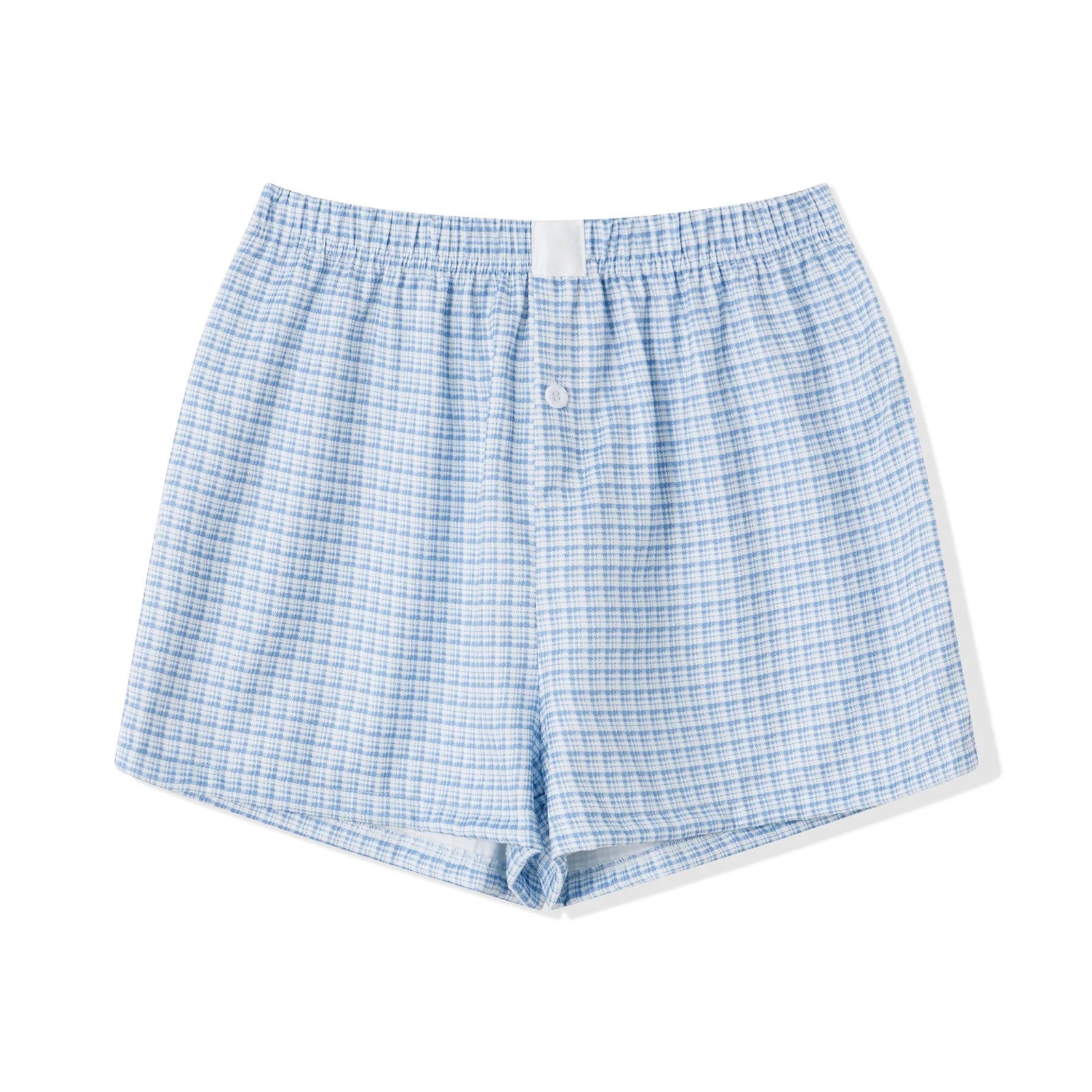 VacationGrabs Women Y2k Gingham Boxer Shorts Stripes Button Elastic Waist Boxers Cute Mini Bloomers Plaid Loose Fit Boy Shorts