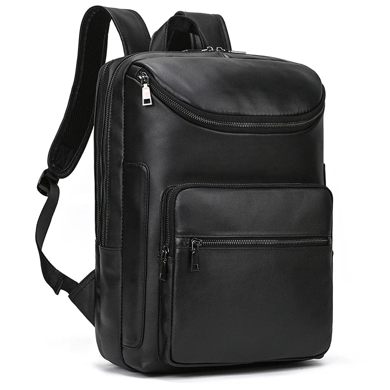 Vintage Genuine Leather Backpack 16" Laptop School Travel