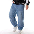 Men's Pants - Jeans Men's Loose Hip Hop Jeans Baggy Style Jeans Light Blue Casual Skater Jeans