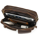 Genuine Leather Shoulder Bag – Retro Men's Crossbody with Handle - VacationGrabs