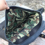 VacationGrabs Mochila de viaje de cuero genuino para hombre