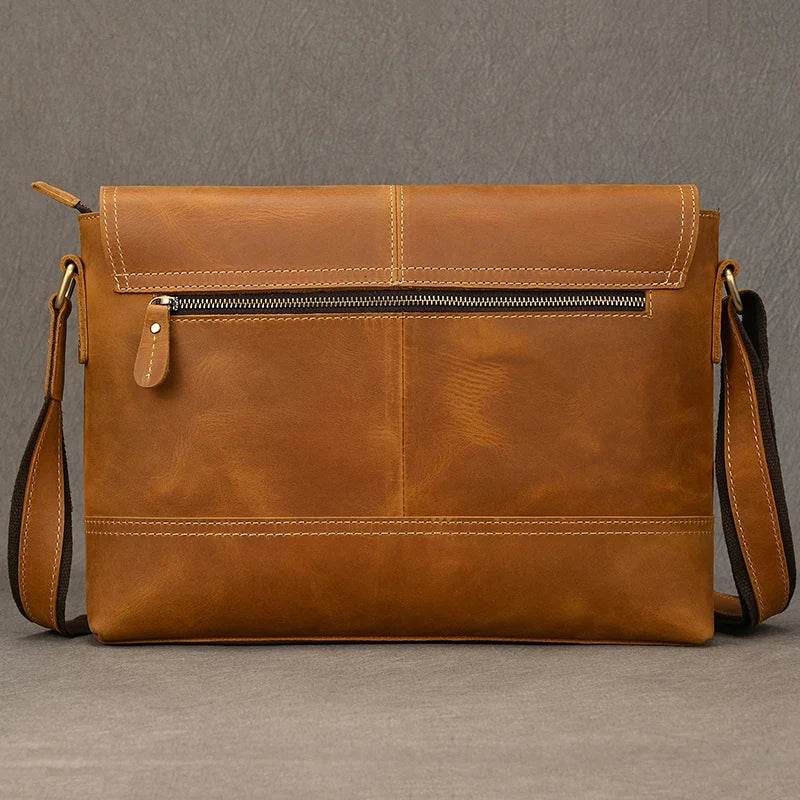 High-Quality Genuine Leather Shoulder Bag Men’s Work Messenger - VacationGrabs