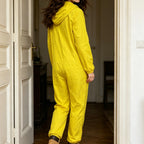 Halloween Lab Yellow Windproof Breaking Zip Hooded Jumpsuits