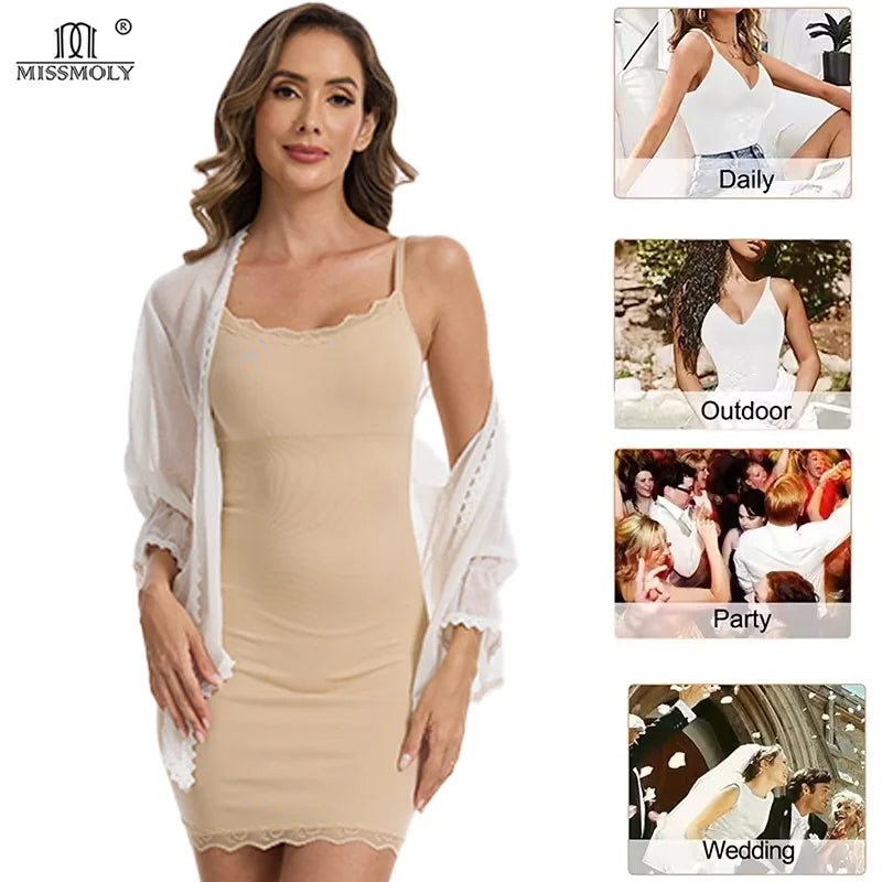 Lace Camisole Body Shaper Dress - Tummy Control & Butt Lift
