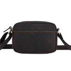 Crazy Horse Leather Messenger Bag Crossbody Shoulder Bag for Men - VacationGrabs