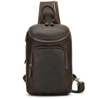 High-Capacity Leather Chest Bag Crossbody Sling Bag for Men - VacationGrabs
