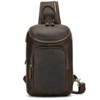 Men's Genuine Leather Chest Sling Bag – High Capacity