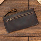 Leather Cellphone Pouch Wallet for Men & Women Long Slim Zipper Purse - VacationGrabs