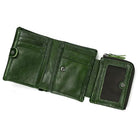 Genuine Leather Short Wallet for Men Bifold Coin Holder Card Purse - VacationGrabs
