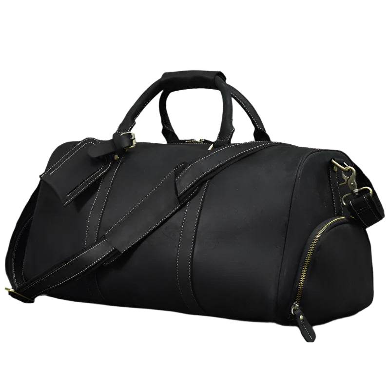 Crazy Horse Leather Duffle – Large Capacity Travel Weekender - VacationGrabs