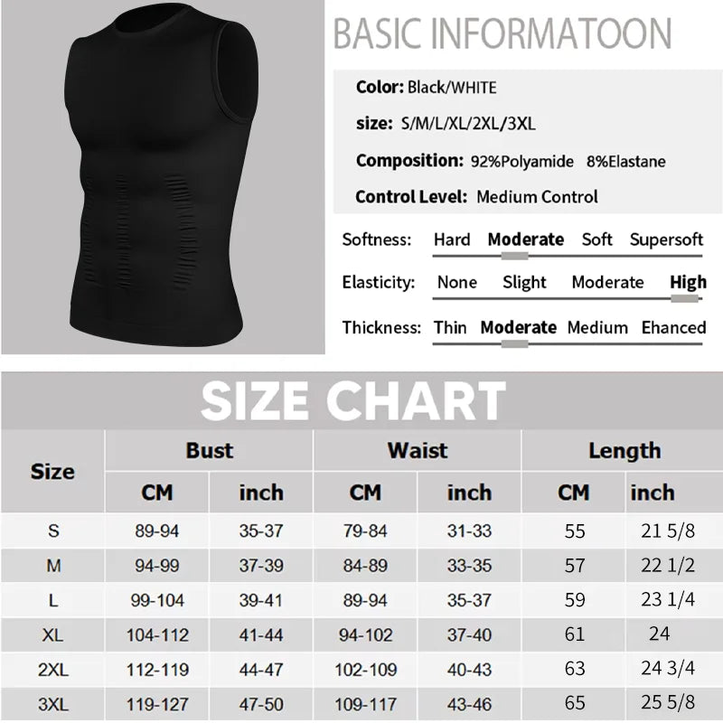 Men's High Neck Tummy Control Compression Tank Top