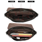Men's Leather Crossbody Bag Casual Waterproof Sling Oil Wax - VacationGrabs