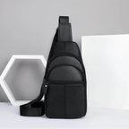 Men's Leather Chest Bag Crossbody Sling Travel Business Bag - VacationGrabs