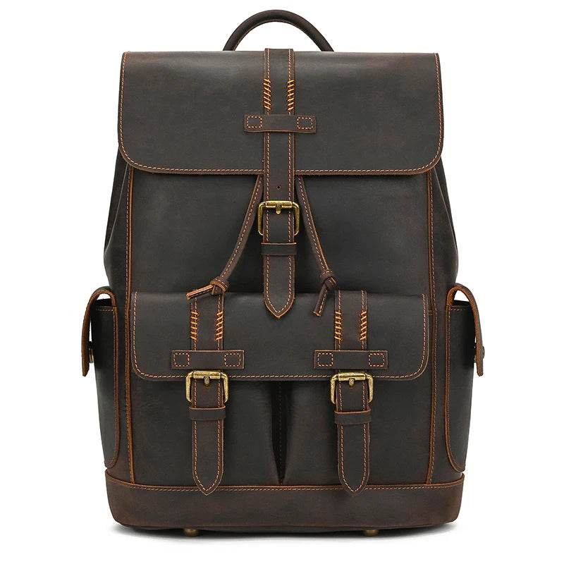 Leather Backpack for Camera DSLR Travel Bag for Men and Women - VacationGrabs
