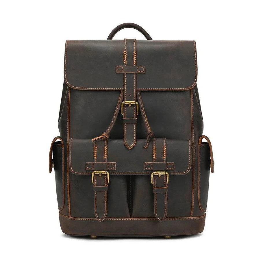 Leather Backpack for Camera DSLR Travel Bag for Men and Women - VacationGrabs