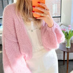 VacationGrabs Casual Knitted Cardigan Women Solid Color Sweater Long Sleeve Loose Outcoat Autumn Winter Tops Lady Streetwear