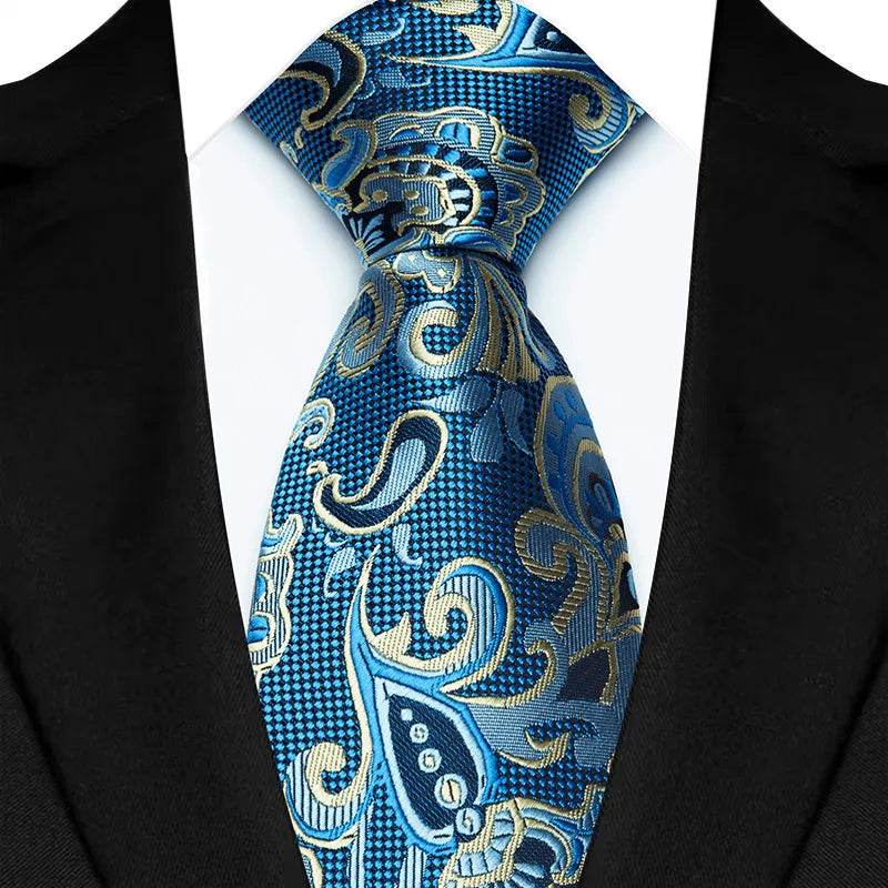 Luxury Floral Paisley Tie Set for Men - VacationGrabs