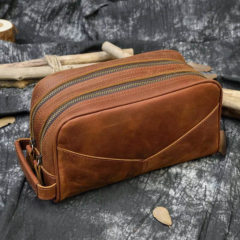 Designer Genuine Leather Travel Wash Bags & Makeup Clutches - VacationGrabs