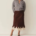 VacationGrabs Women Satin Floral Lace Trim Maxi Skirts Flowy Swing Silky A Line Skirt Y2k Going Out Half Slip Long Skirts