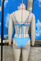 VacationGrabs Ruched Bikini Sets for Women Two Piece Swimsuit High Cut Sexy Brazilian Cheeky Thong Bathing Suit