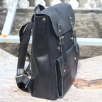 VacationGrabs Mochila de viaje de cuero genuino para hombre