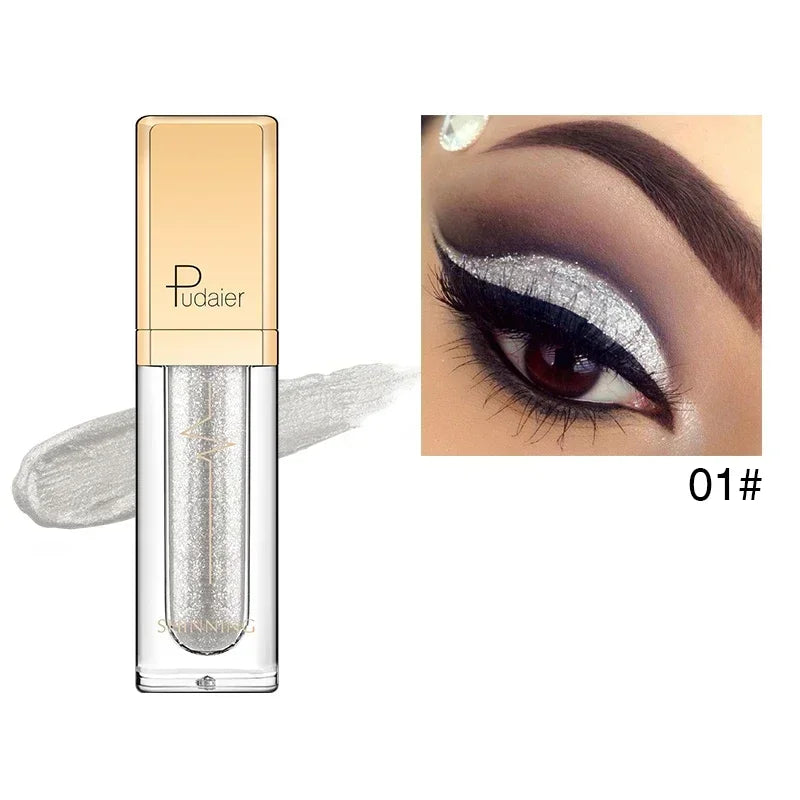 Pink Liquid Glitter Eyeshadow 18 Colors Waterproof Shimmer